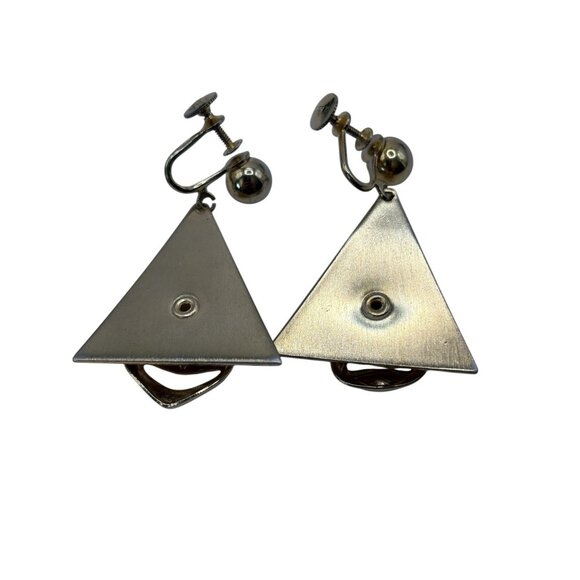 Alice Vintage Earrings Comedy & Tragedy Drama Theatre Masks Gold Tone Screw Back - Picture 14 of 16